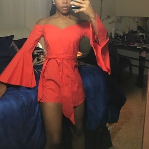 Nasty Gal coral romper